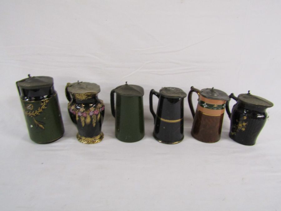 Collection of pewter lidded jugs and others - Image 2 of 4