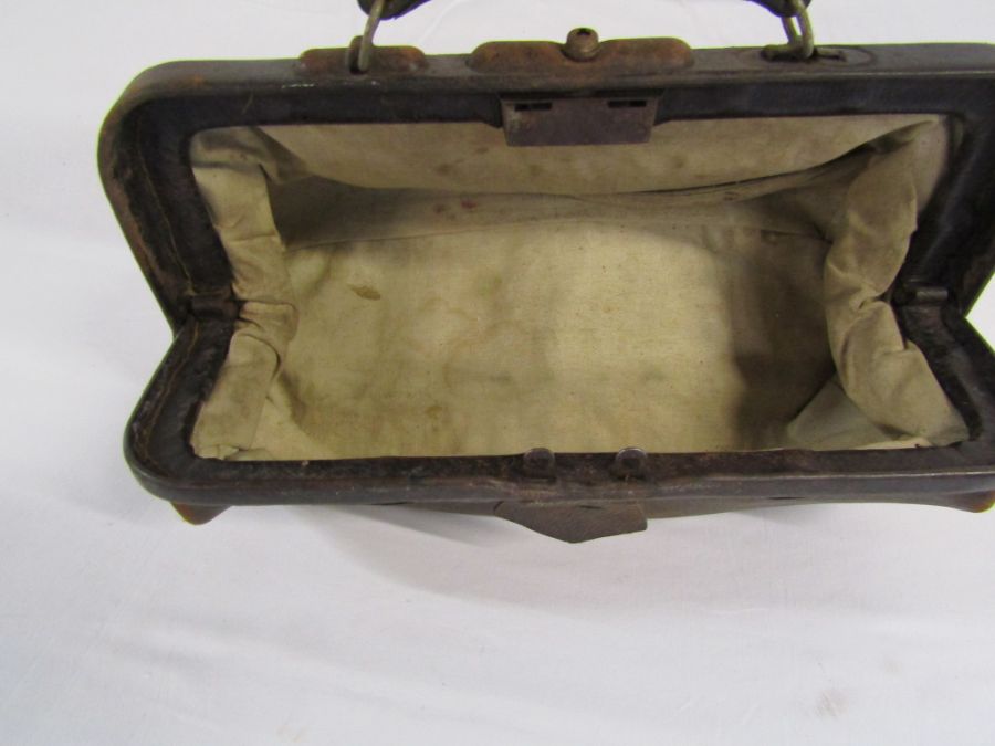 Small Gladstone leather bag and a pair of vintage leather gaiters - Image 4 of 5