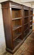 3 mahogany Regency style bookcases each Ht189cm W99cm D41cm