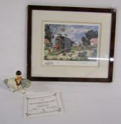 'The Horse Box' by Thelwell limited edition approx. 43.5cm x 37.5cm (includes frame) and Beswick