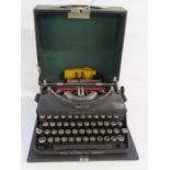 Imperial 'The Good Companion' typewriter - cased with original brush