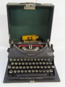 Imperial 'The Good Companion' typewriter - cased with original brush