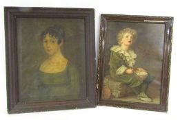 Early 19th century oil painting of lady possibly 'Catherine Pearson' approx. 70cm x 60cm (