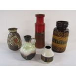 Selection of West German vases etc