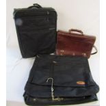 Suitcase Briggs & Riley 54cm x 21cm x40cm, suit bag and Italian leather messenger bag 41cm x 31cm