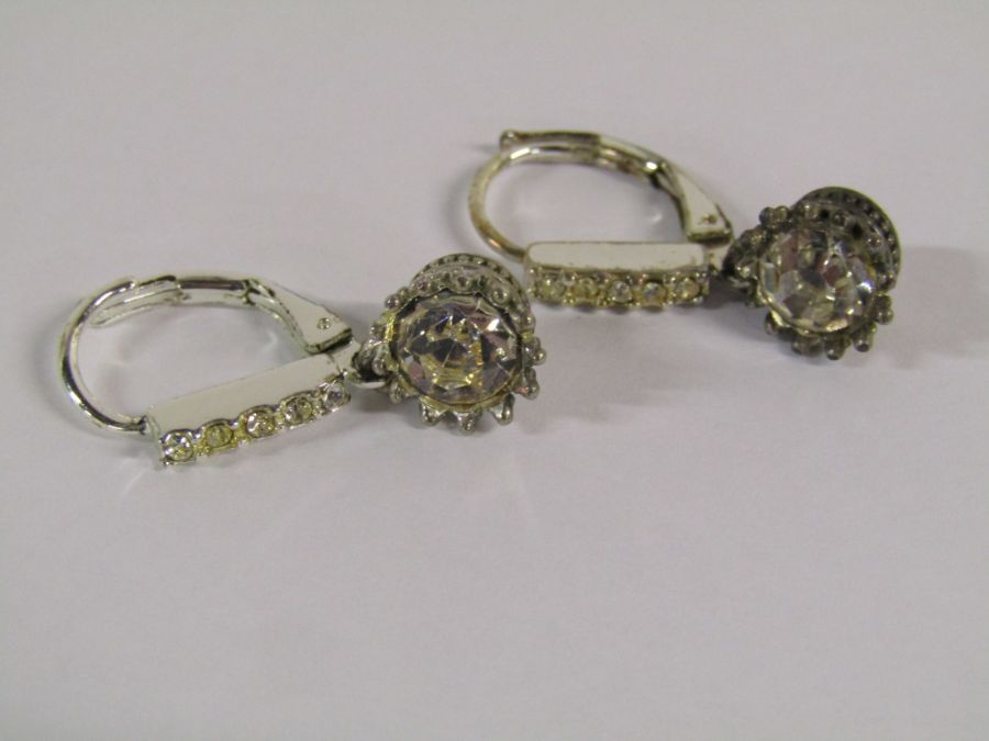 11 sets of costume jewellery earrings including Kirks Folly, five pairs marked 925 - Image 12 of 14