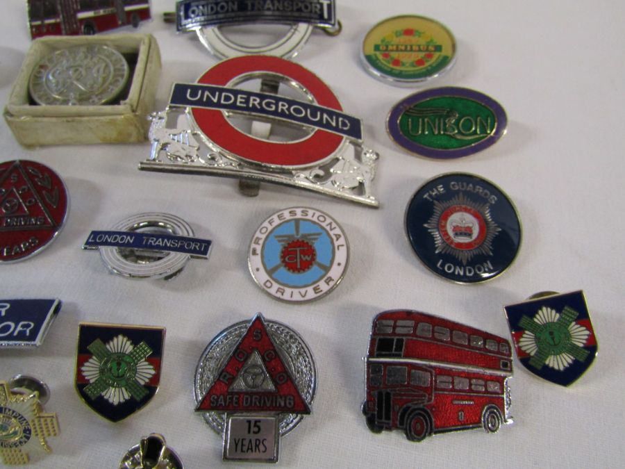 Collection of London underground, London Transport and other badges and pins, long service badges - Image 4 of 6