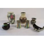Selection of West German small vases etc