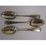 3 silver teaspoons Henry John Lias & James Wakely London 1884 - total Weight 1.72ozt