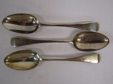 3 silver teaspoons Henry John Lias & James Wakely London 1884 - total Weight 1.72ozt