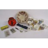 Mixed collection of items to include buttons, collectors cups etc
