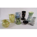 Collection of vases and jugs to include Sylvac (af), Gothic, Buchan and Denby