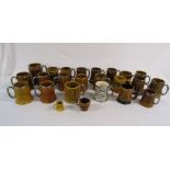 Collection of ceramic beer tankards