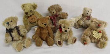 6 collectable teddy bears:- Issybears "Cornelius", Muki Ltd ed 108/150 by P S Germany, Norbeary