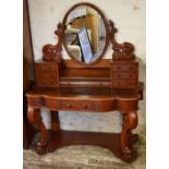 Victorian mahogany duchess dressing table Ht 154cm W 121cm D 52cm