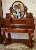 Victorian mahogany duchess dressing table Ht 154cm W 121cm D 52cm