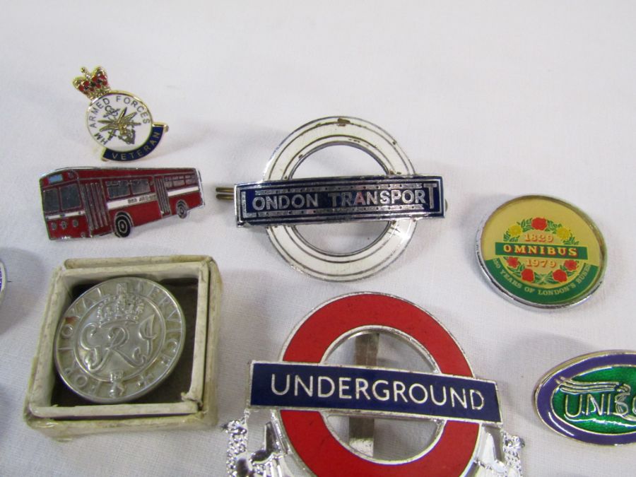 Collection of London underground, London Transport and other badges and pins, long service badges - Image 6 of 6