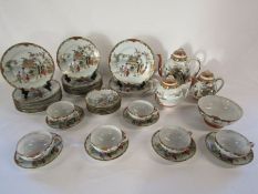 Japanese eggshell tea set (stands not included)