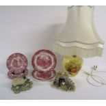 Selection of collectables to include - Border Fine Arts, collie dog and sheep (af), Aynsley table