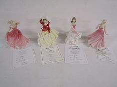 4 Royal Doulton figurines, 'Ellen' - 'Alice' - 'Sophie' and 'Chloe', all ladies of a year - with