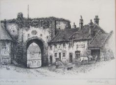 R B Woodhouse etching 'The Landgate' Rye - limited edition from only 100 - 34cm x 28cm (including