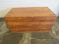 Pine Captains trunk approx. 95.5cm x 50cm x 44.5cm