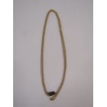 2 x 9ct gold chains - Long 164cm total W30.3g - Smaller total W4.5g (clasp on small not gold)