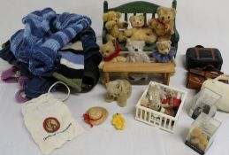 Selection of small teddy bears & 2 miniature bears including Cambrian Bears and C M White