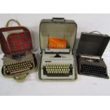 3 vintage typewriters - Oliver Courier, Gabriele 25 and the Baby Empire Deluxe and some typewriter