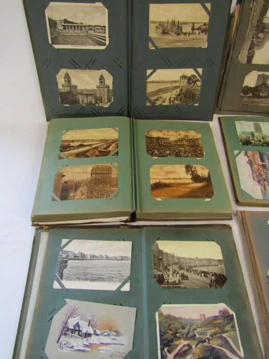 Collection of vintage postcard albums with postcards, mainly topographical, mostly written on, the - Image 2 of 5