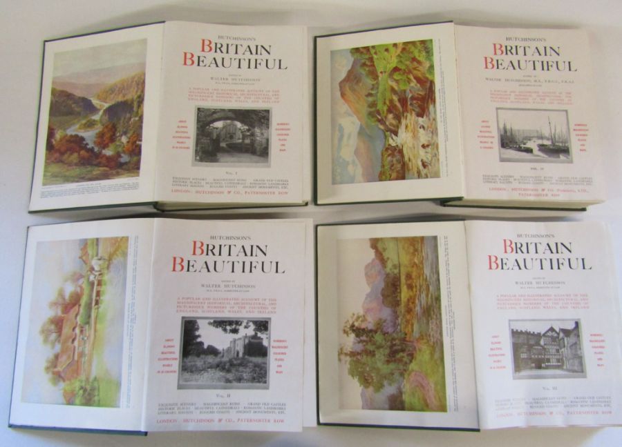 Hutchinson's Britain Beautiful books, 4 volumes with some coloured plates