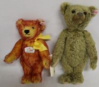 2 Steiff limited edition teddy bears:-  red & yellow bear No. 672248 with original label / ceramic