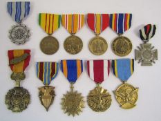 Collection of medals, mainly American