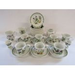 Collection of Port Meirion 'Botanics' pottery cups & saucers etc