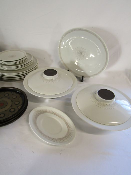 Denby Arabesque part dinner set and Royal Doulton part dinner set with serving bowls and lids (plate - Image 5 of 7