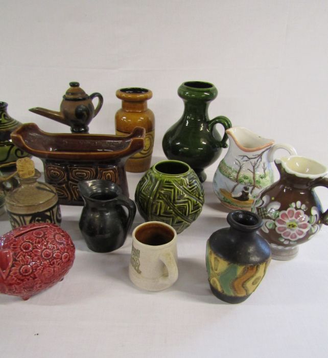Selection of mixed ceramics, to include Austrian pottery, Golden Osaka, oil burner, - Image 4 of 5
