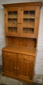 Modern pine display cabinet H 200cm W 92cm