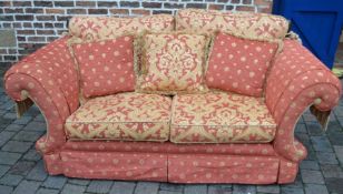 Millbrook knoll sofa with scroll arms & front sprung L205cm D98cm