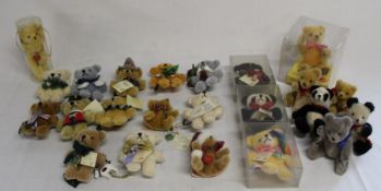 Quantity of small Hermann teddy bears & approximately 15 Pin Bears