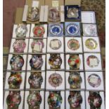 Large collection of Royal Worcester and others collectors plates, with boxes