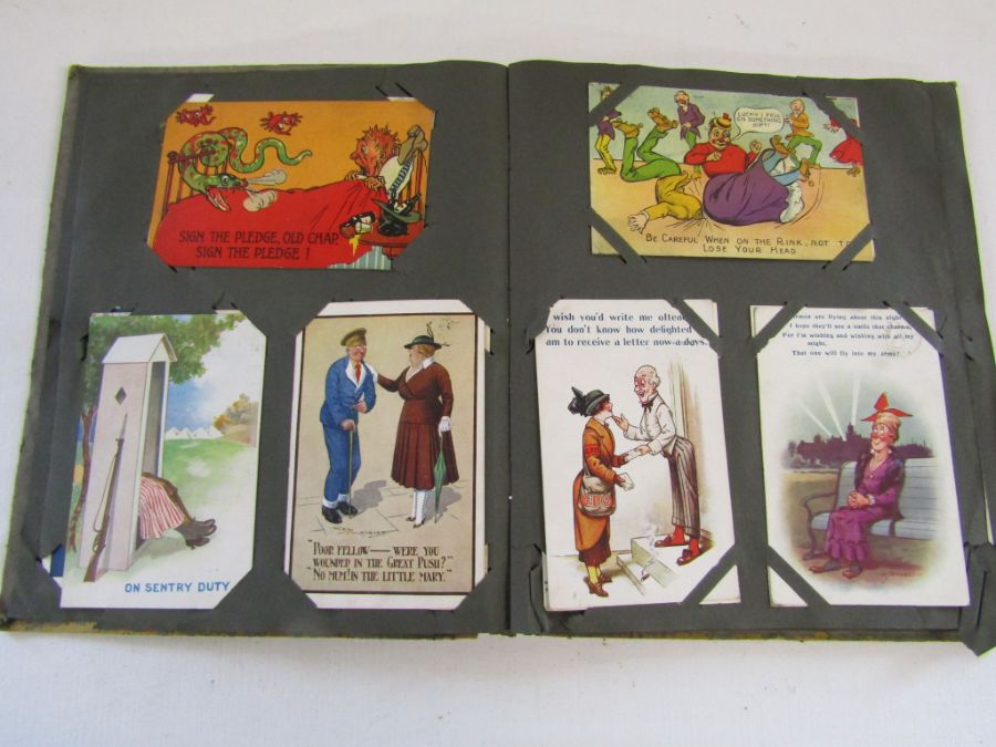 Vintage postcard albums with postcards most written on, albums aren't full but have a good - Image 6 of 7