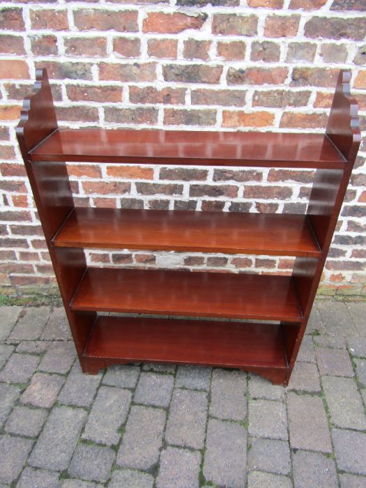 Mahogany bookshelf approx. 91cm x 121.5cm - Image 2 of 4