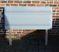 Grey fabric double headboard (from Lees of Grimsby)