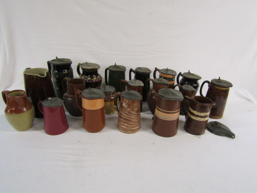 Collection of pewter lidded jugs and others - Image 4 of 4