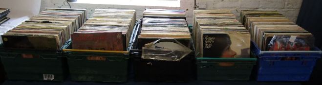 Large selection of mixed vinyl LP records