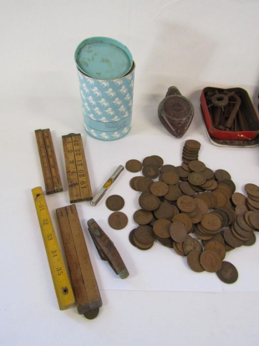 Collection of old pennies and small tools - Image 3 of 6