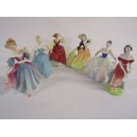 Collection of 6 Royal Doulton figurines to include, 'Amy' 'Enchantment' Buttercup' ' Autumn Breezes'