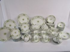 Large collection of Wedgwood Petersham 12 place settings dinner service comprising cake plate,