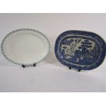 Regalia large meat plate and blue & white meat plate