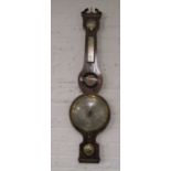 19th century banjo barometer by E Emanuel Wisbeach (af) H 96 cm